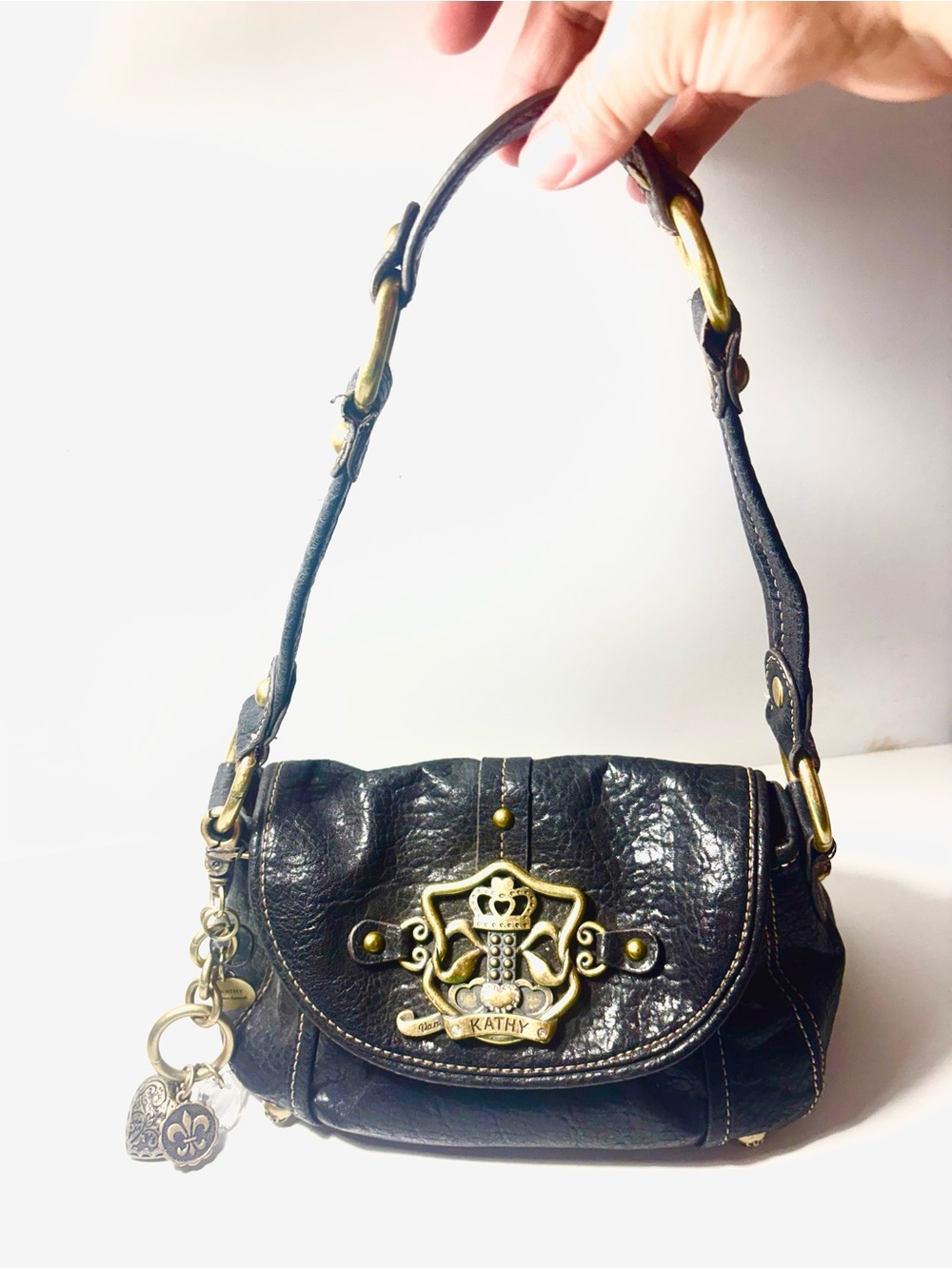 Kathy Van Zeeland Vintage Y2K Bag with original charm